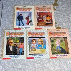 5 vintage Baby-Sitters Little Sister Book Set
